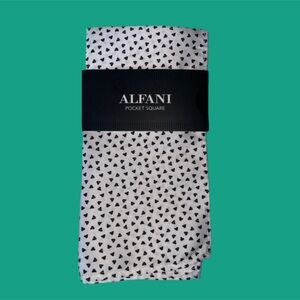Alfani White and Black Geometric Pocket Square